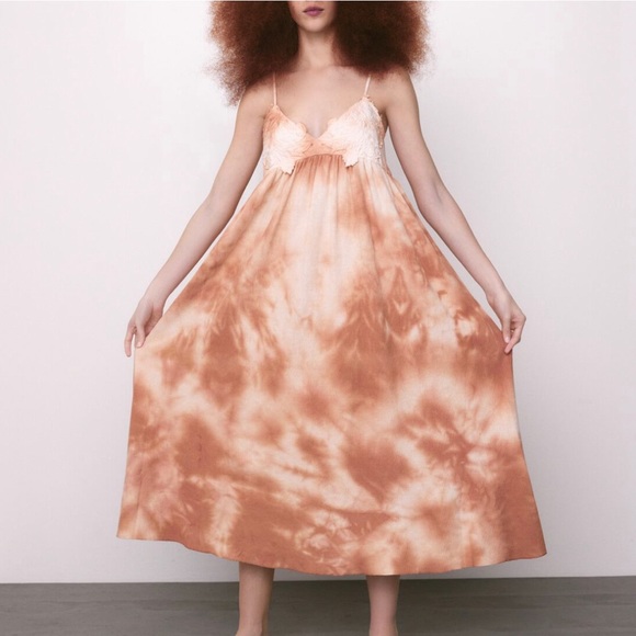 ZARA NWT TIE DYE MIDI DRESS S - Picture 4 of 9